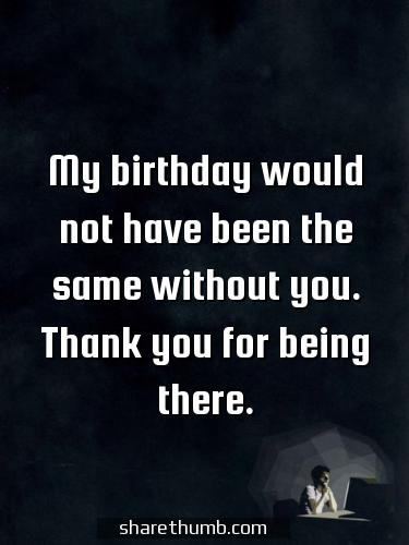 a word of thanks for birthday wishes